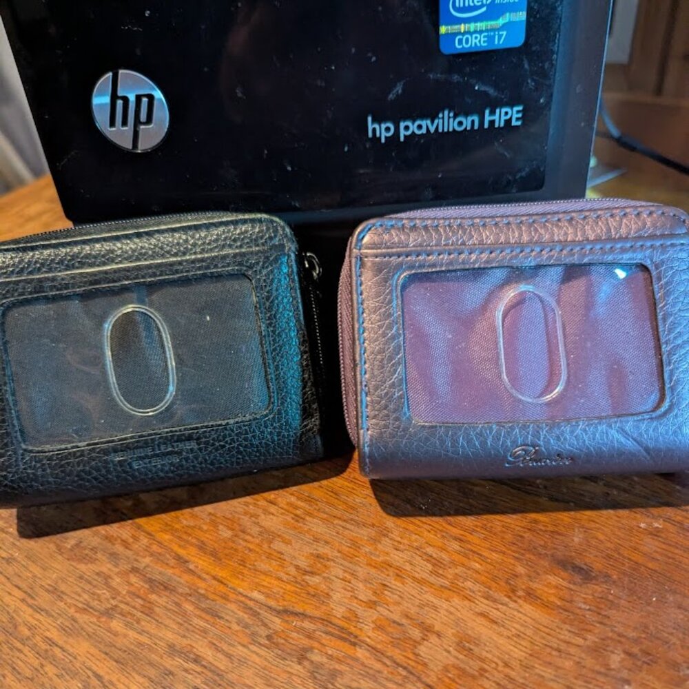 Two Buxton ID And Organizers Black And Lavender